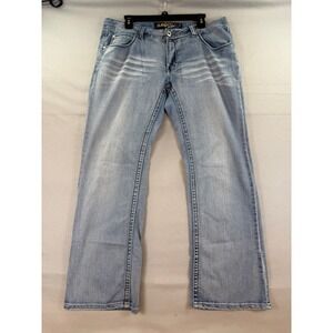 Angels Jeans Size 16 Light Wash Low Rise Bootcut Y2K 2000s Plus Flare